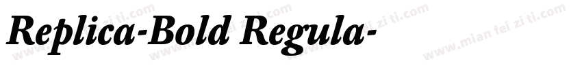 Replica-Bold Regula字体转换